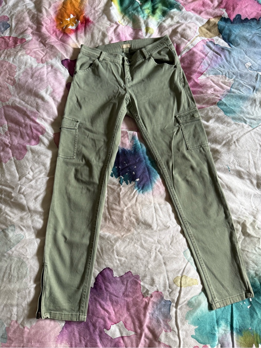 ROXY mid-rise skinny cargo jeans (27) Spring Sage Green - Cotton